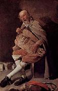 Georges de La Tour Hurdy gurdy player oil painting picture wholesale